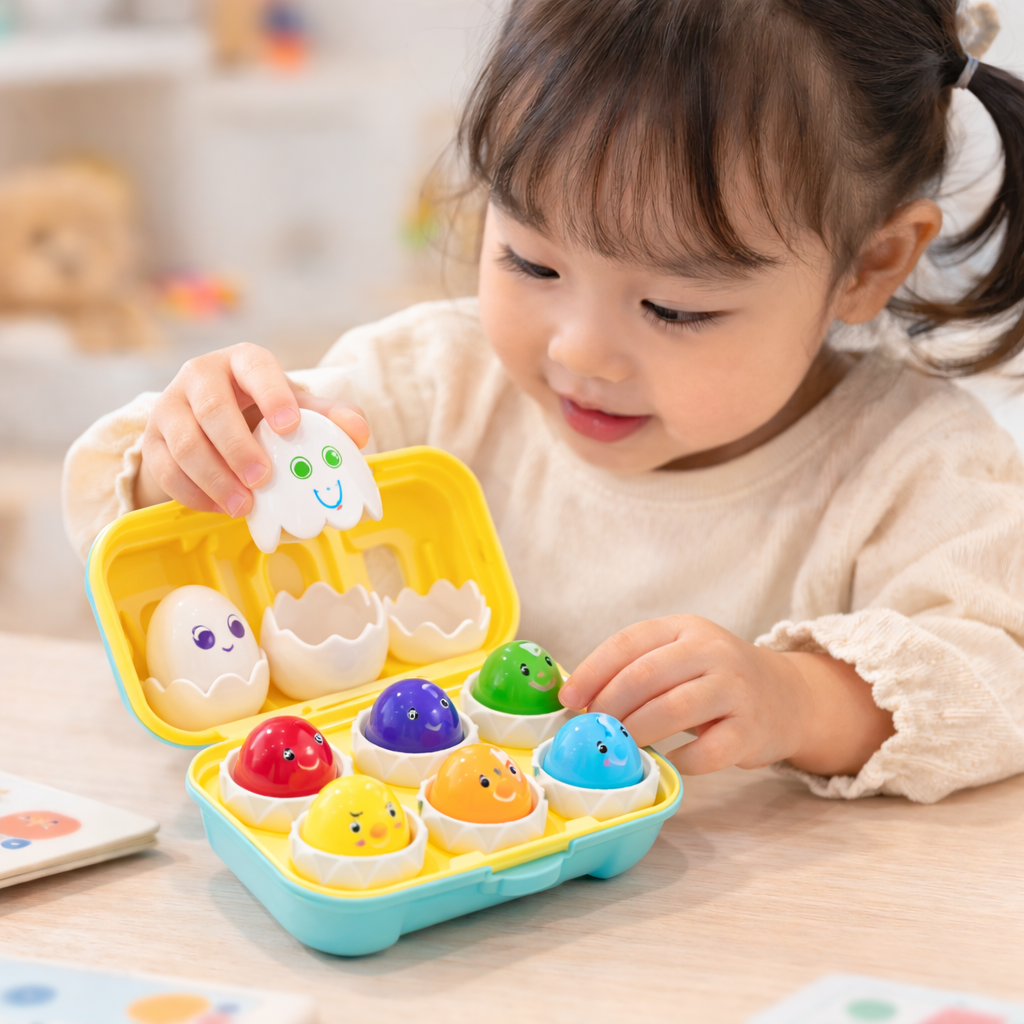 Montessori 3D Eggs Puzzle – Divertente per Pasqua - Gioco di smistamento delle uova