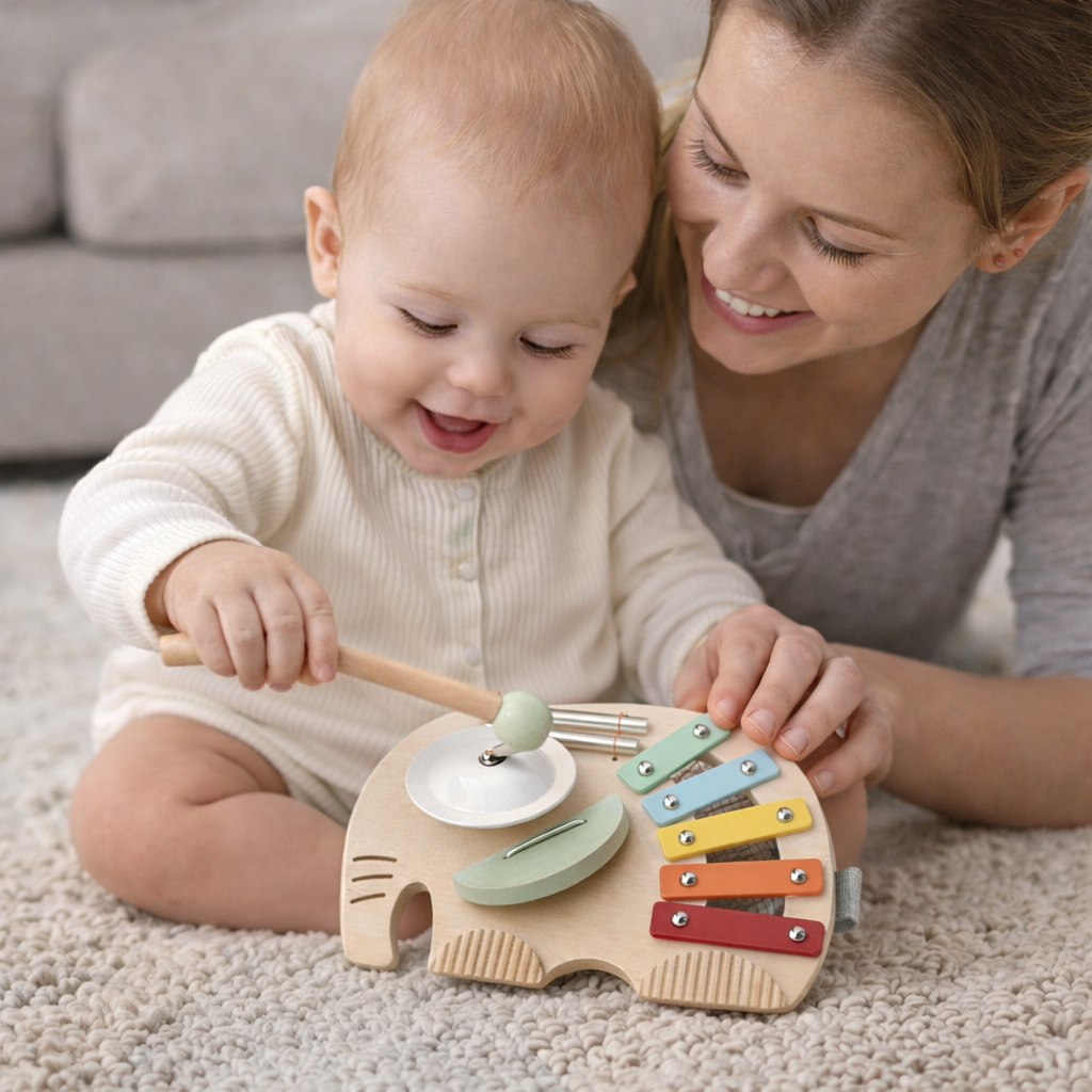 HarmonyWood – Montessori & Creativo – Strumento musicale in legno: Xilofono