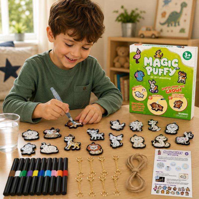 Magic Puff Paint – Creativo e interattivo – Kit di lavoretti con una magica consistenza schiumosa