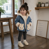 Girls Bunny Denim Coat – Caldo e confortevole – Giacca per bambini