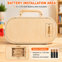 Thumbnail for Wooden Busy Board – Motricità e interazione – Attività con il pannello musicale