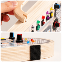 Thumbnail for Wooden Busy Board – Motricità e interazione – Attività con il pannello musicale
