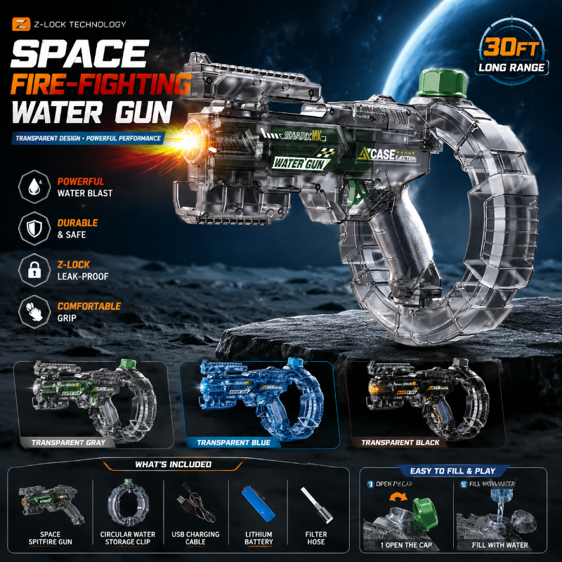 Space Water Blaster Toy – Interattivo e divertente – Pistola ad acqua