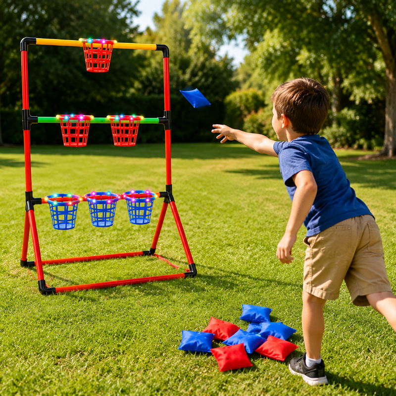 Sandbag Toss Game – Interattivo e all'aperto – Set di giochi con sacchetti di semi