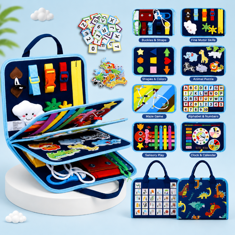 7-in-1 Busy Board – Motricità e apprendimento – Lavagna delle attività