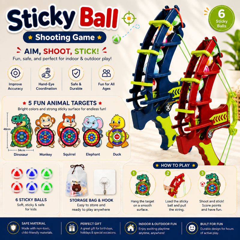 Sticky Ball Shooting Game – Attivo e interattivo – Set da freccette