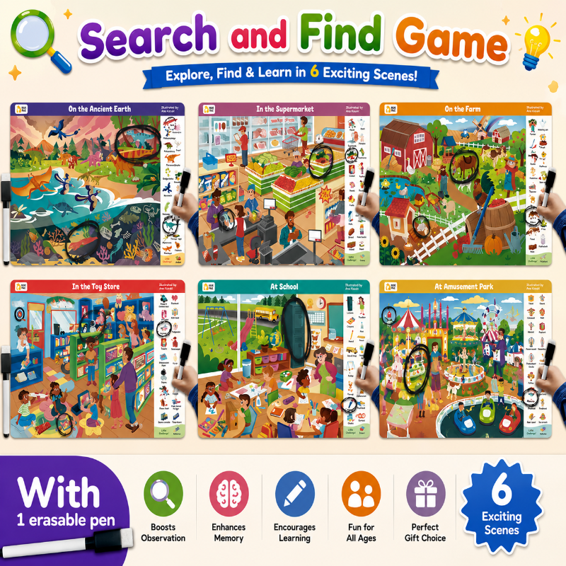 Search and Find Game – Imparare giocando – Libro di attività