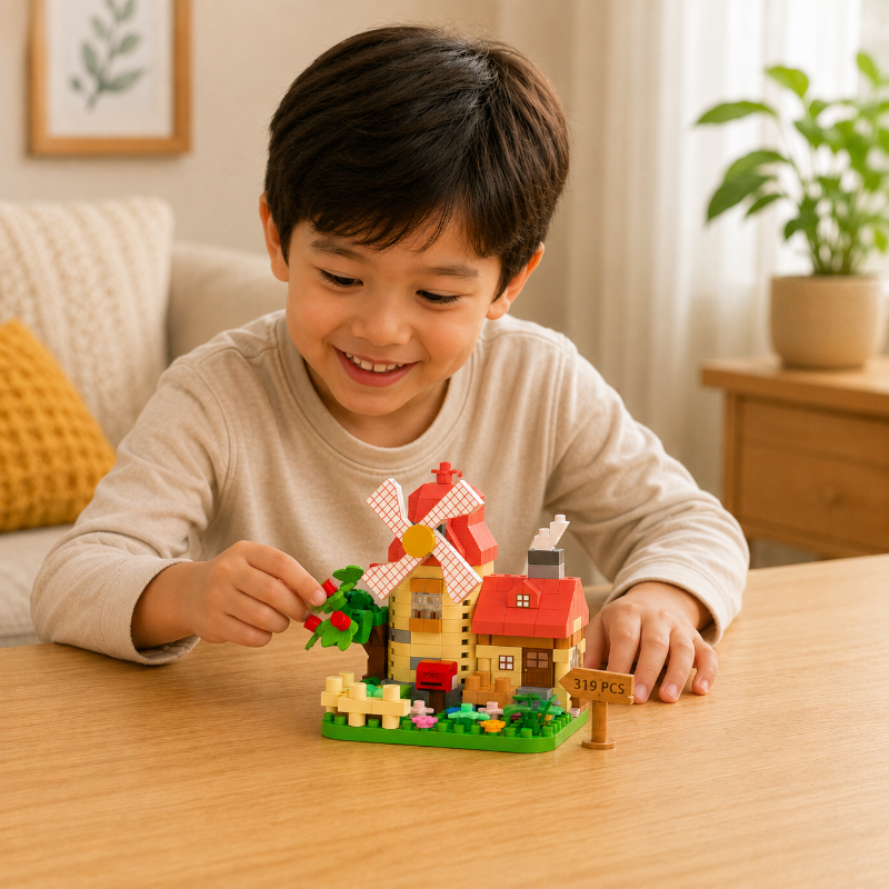 DIY Windmill Building Blocks – Creativo e stimolante – Set di mattoncini