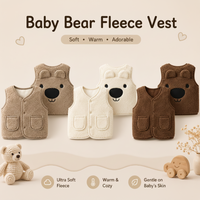 Thumbnail for Baby Bear Fleece Vest – Caldo e morbido – Gilet da bambino con orsacchiotto