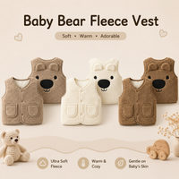Thumbnail for Baby Bear Fleece Vest – Caldo e morbido – Gilet da bambino con orsacchiotto