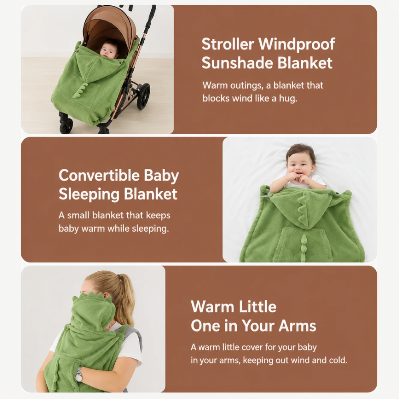 Dinosaur Baby Carrier Cover – Calore e comfort – Coperta Dino Baby