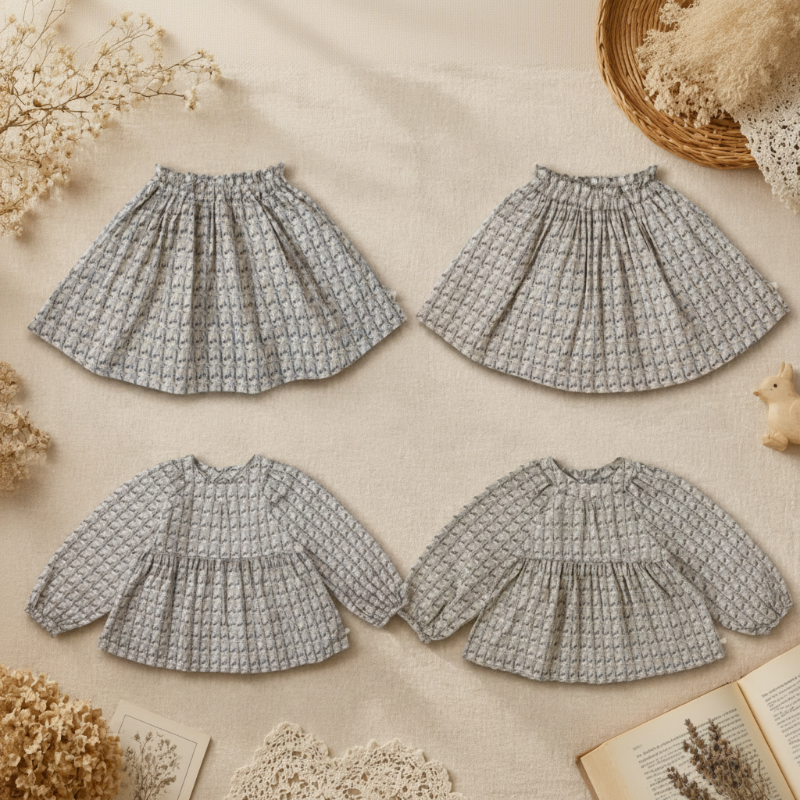 Cherry Shirt & Skirt – Carino e leggero – Set di abbigliamento per bambini