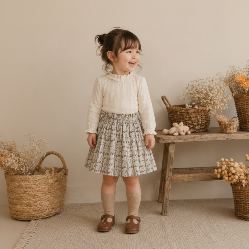 Cherry Shirt & Skirt – Carino e leggero – Set di abbigliamento per bambini