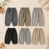 Plaid Cotton Pants – Leggeri e traspiranti – Pantaloni casual stile palloncino/harem