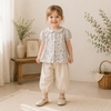 Vine Print Blouse – Leggera e carina – Camicetta per bambina con maniche a sbuffo