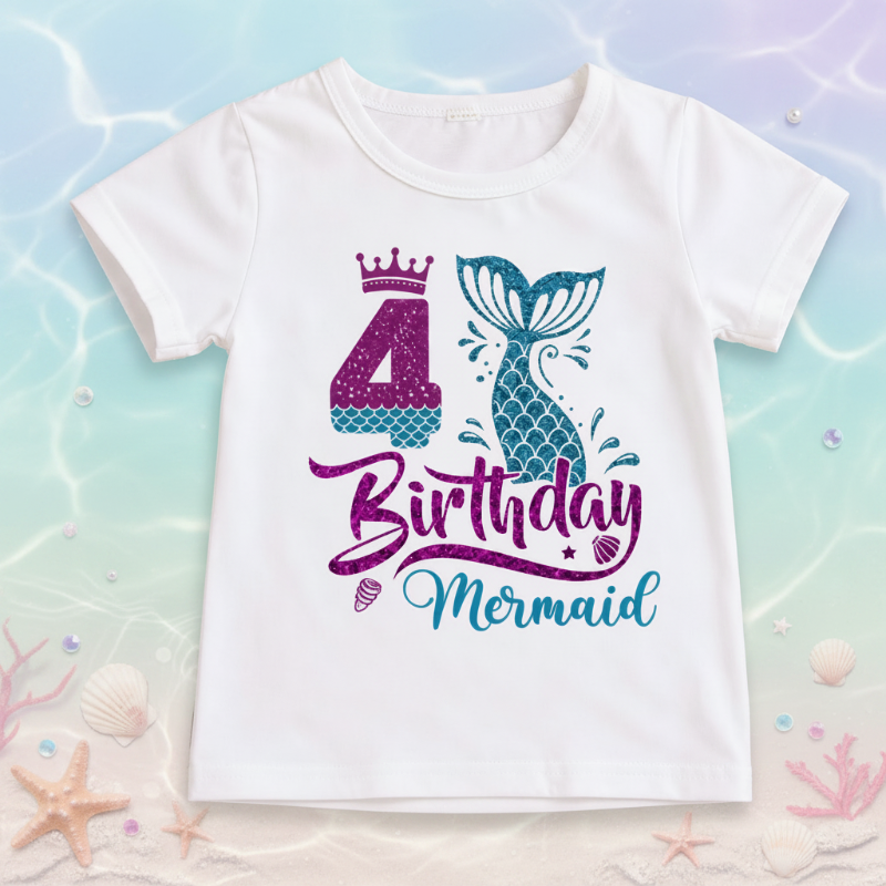 Birthday Graphic Tee – Carina e leggera – Maglietta per bambini per il compleanno