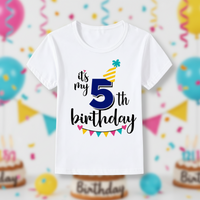 Thumbnail for Birthday Graphic Tee – Carina e leggera – Maglietta per bambini per il compleanno