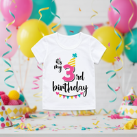 Thumbnail for Birthday Graphic Tee – Carina e leggera – Maglietta per bambini per il compleanno