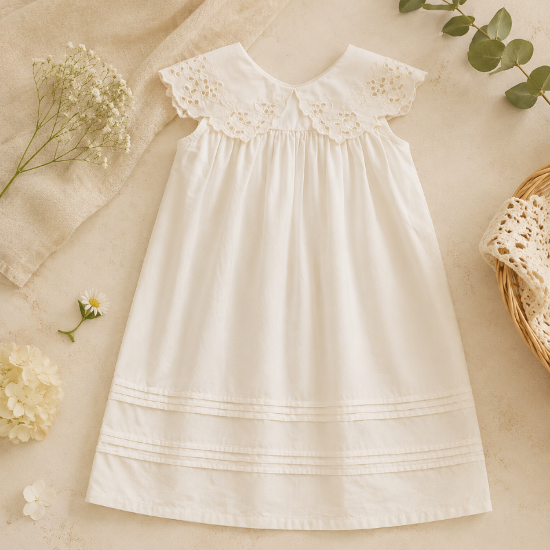 Sleeveless Dress – Elegante e comoda – Abito con collo in pizzo