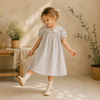 Check Dress – Morbido e traspirante – Collo classico con maniche a sbuffo