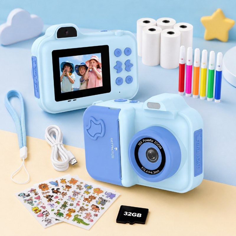 Instant Print Camera – Creativo e interattivo – Fotocamera istantanea per bambini