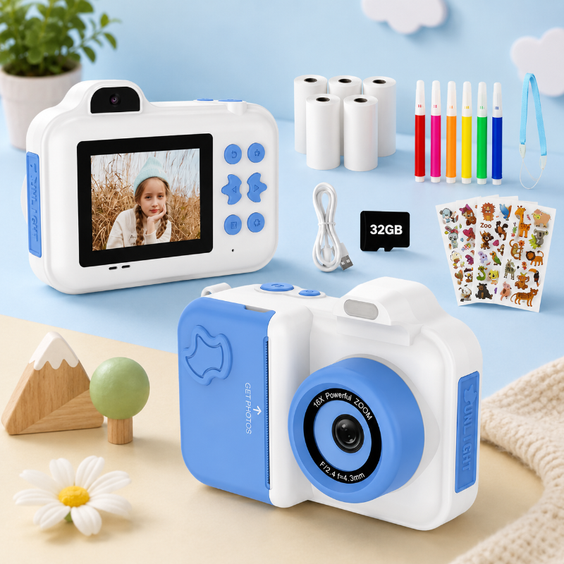 Instant Print Camera – Creativo e interattivo – Fotocamera istantanea per bambini