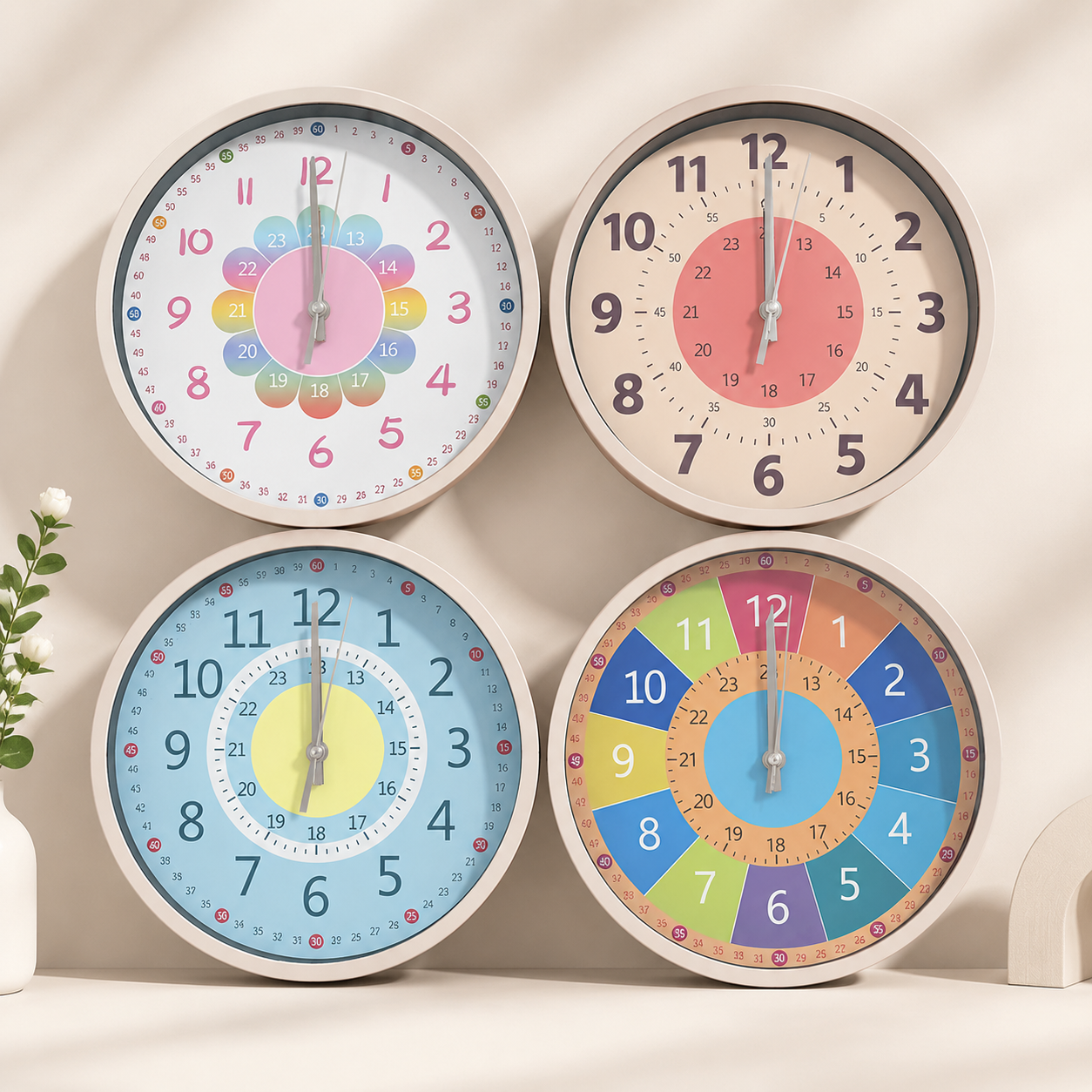 ChildrenTime – Indipendente e silenzioso - Orologio da parete educativo per bambini