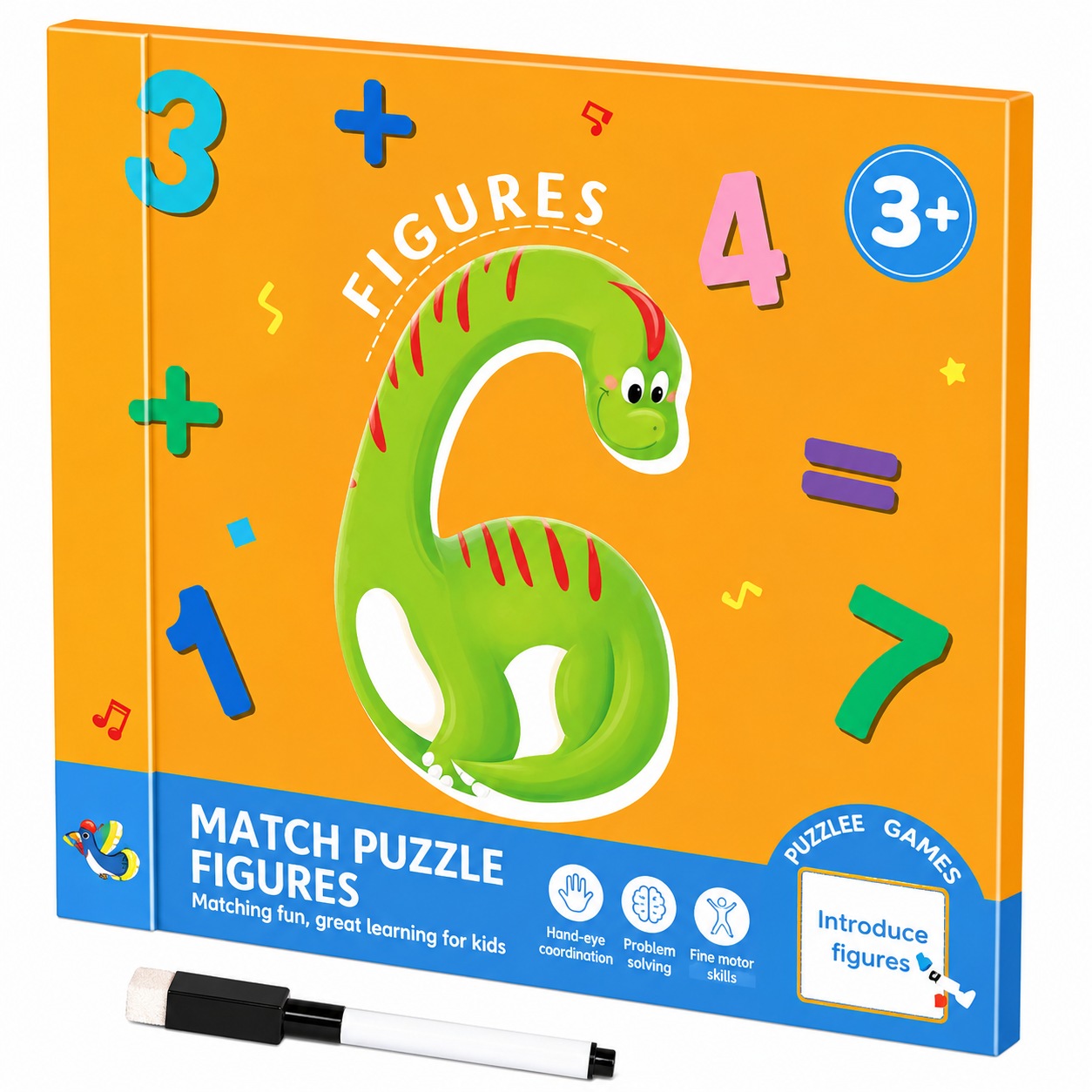 SmartMatch – Divertente e istruttivo – Libro magnetico 2 in 1 con disegni e puzzle