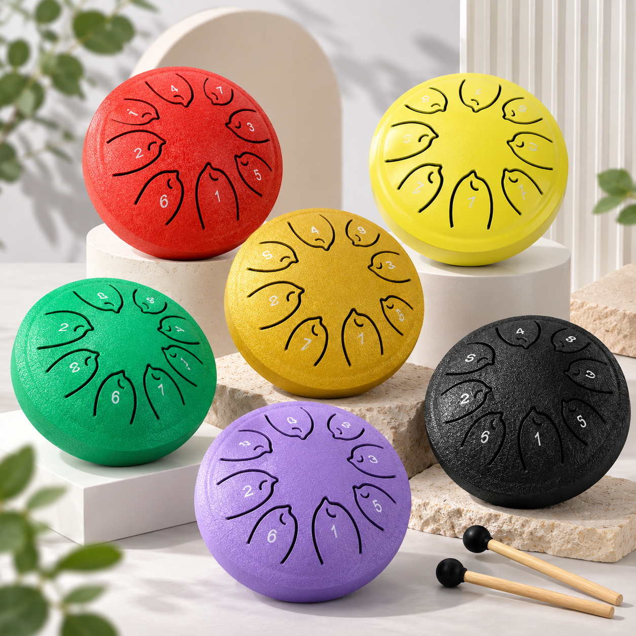 TinyHarmony – Compatto e musicale – Tamburo a lingue a 8 note