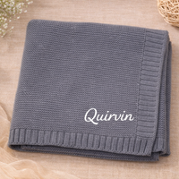 Thumbnail for Personalized Baby Blanket – Morbida e unica – Coperta in cotone personalizzata con ricamo