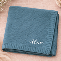 Thumbnail for Personalized Baby Blanket – Morbida e unica – Coperta in cotone personalizzata con ricamo