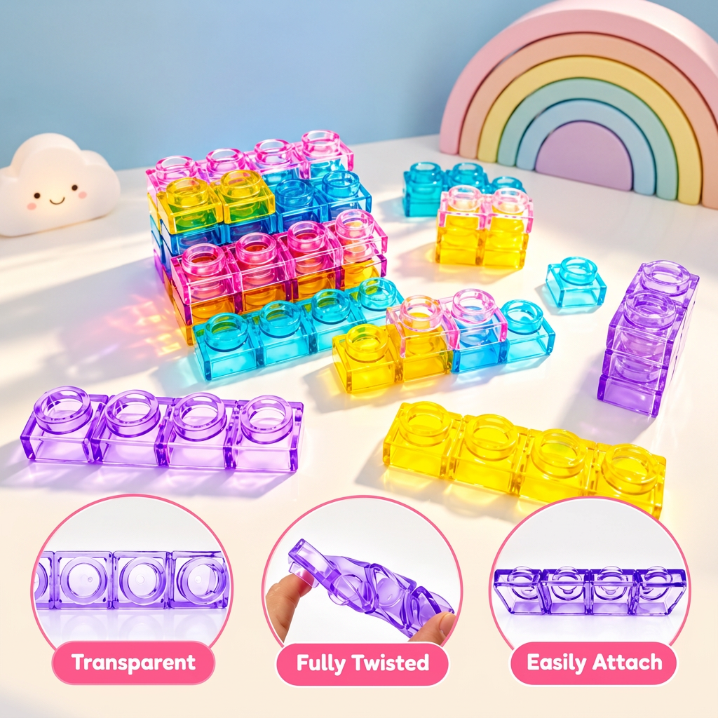 JellyBuild – Morbidi e creativi – Mattoncini flessibili in gelatina