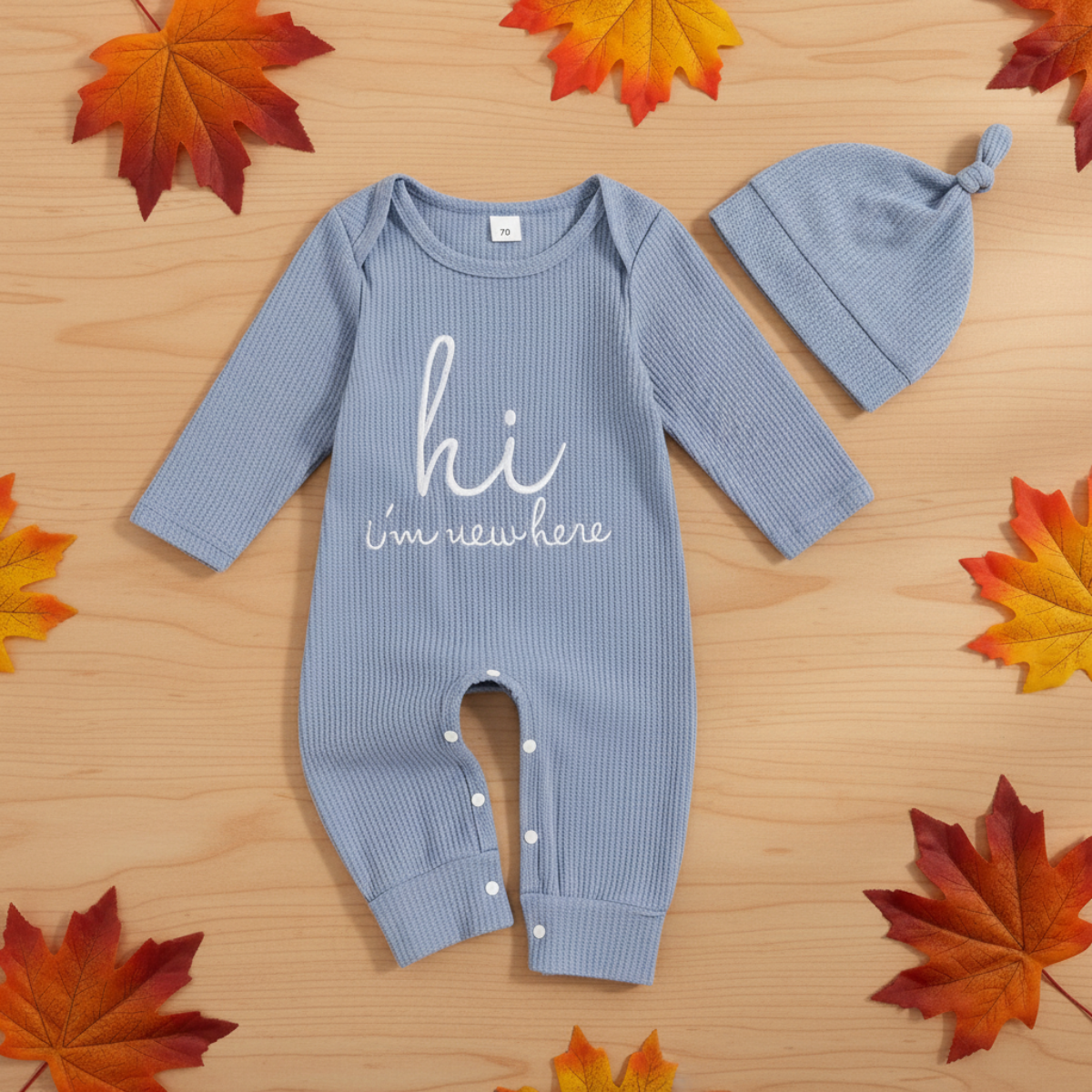 CuddleBaby – Ciao, sono nuova qui – Set composto da tutina per neonati e berretto