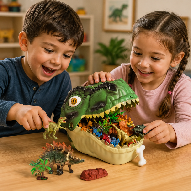 DinoWorld – Creativo e realistico – Set di gioco “Testa di dinosauro”