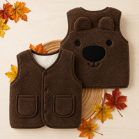 Thumbnail for Baby Bear Fleece Vest – Caldo e morbido – Gilet da bambino con orsacchiotto