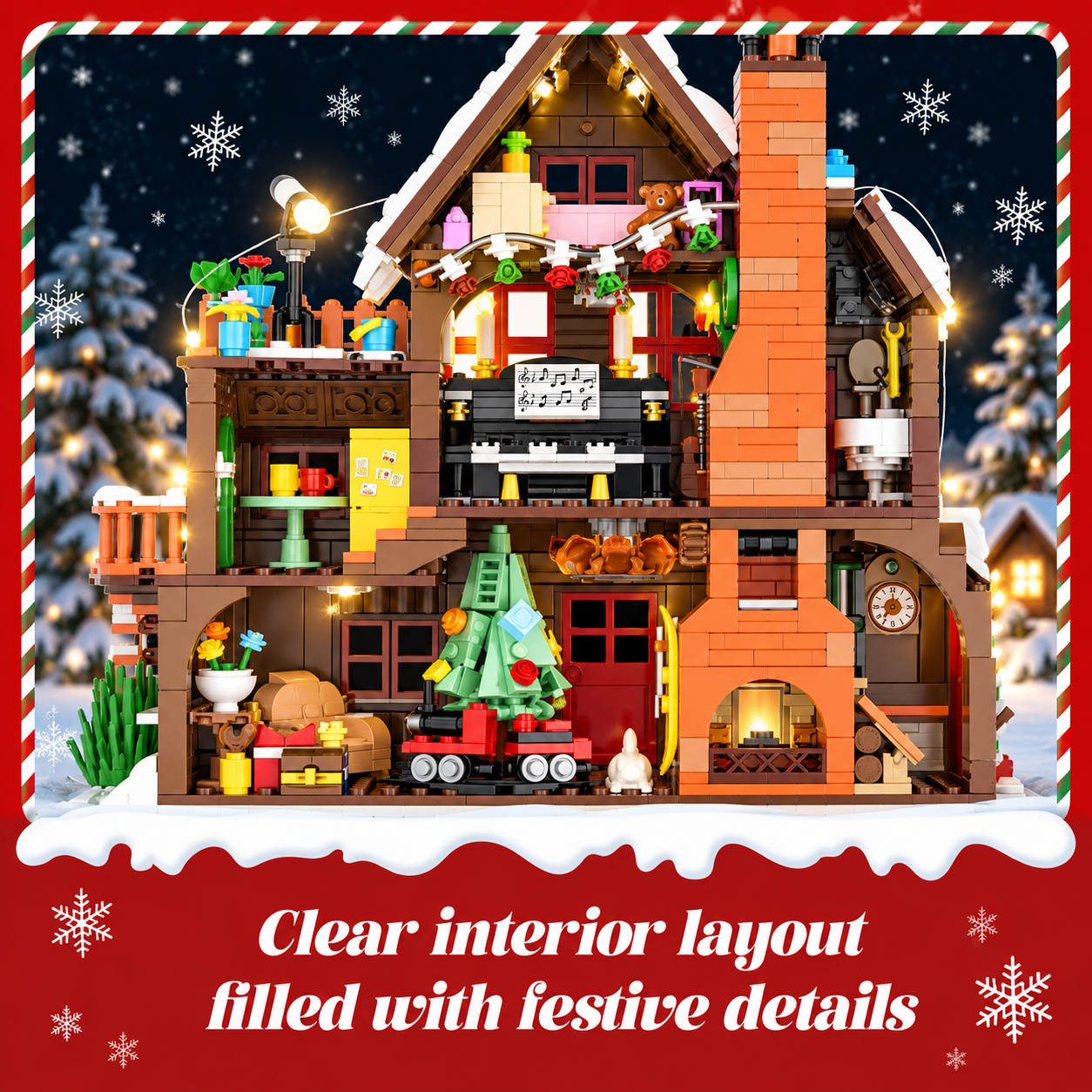 ChristmasHome – Festoso e creativo – Kit di costruzione “Casetta di Natale”