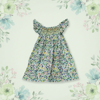 Thumbnail for Floral Dress – Leggera e ariosa – Abito da bambina con maniche svolazzanti