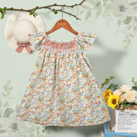 Thumbnail for Floral Dress – Leggera e ariosa – Abito da bambina con maniche svolazzanti