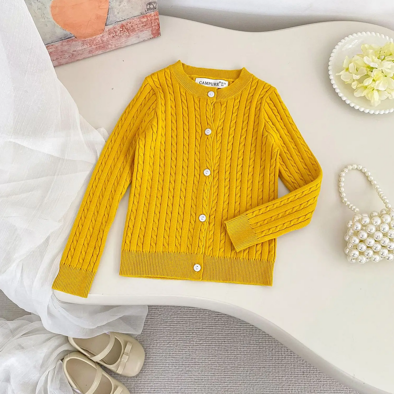 CozyBelle – Elegante e caldo – Cardigan lavorato a maglia con bottoni