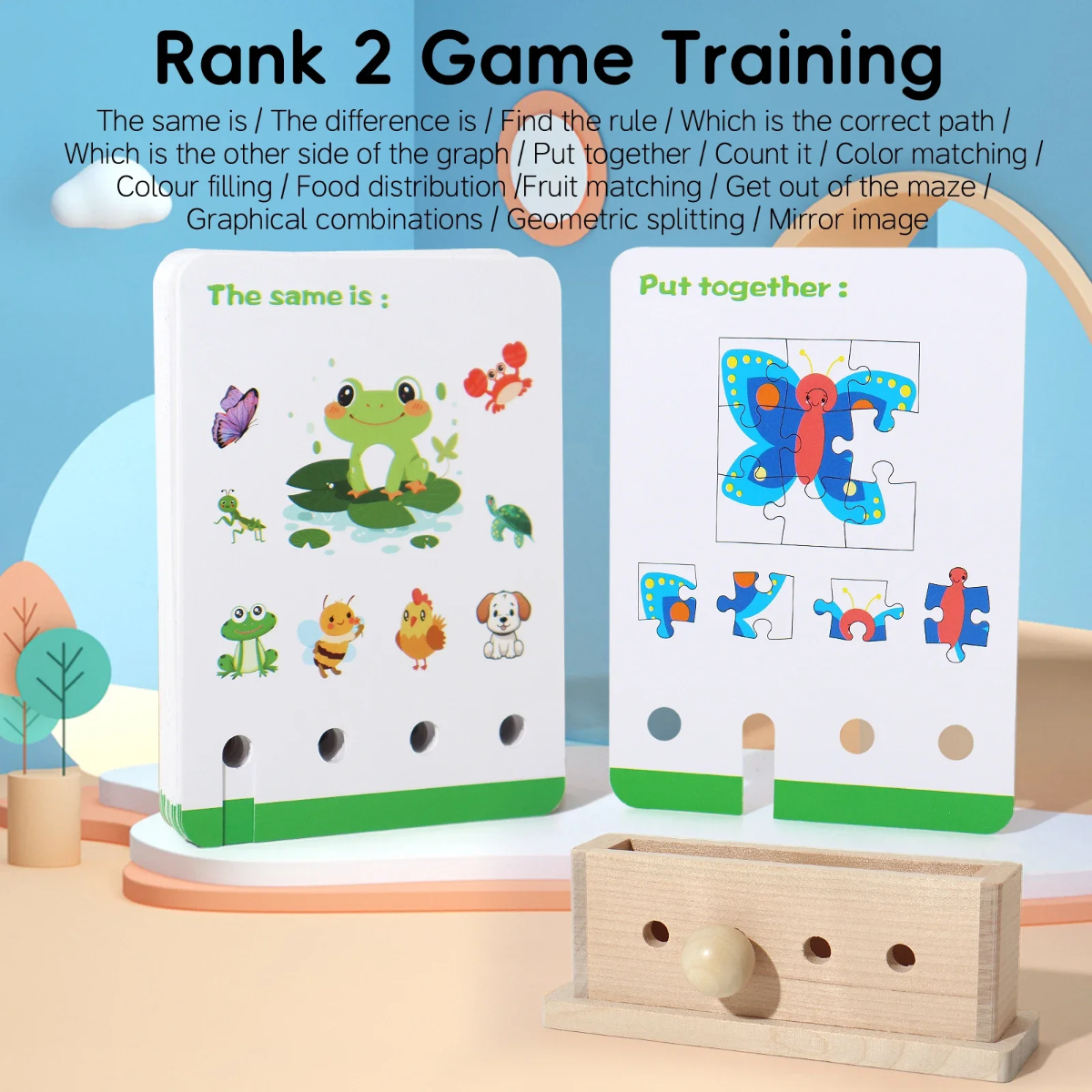 BrainyKids – Logico e divertente – Gioco di carte educativo in legno
