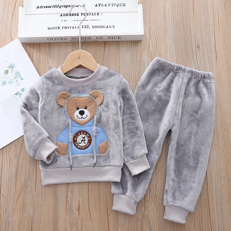 CozyBear – Caldo e morbido – Tuta da allenamento per bambini con motivo a orsetti
