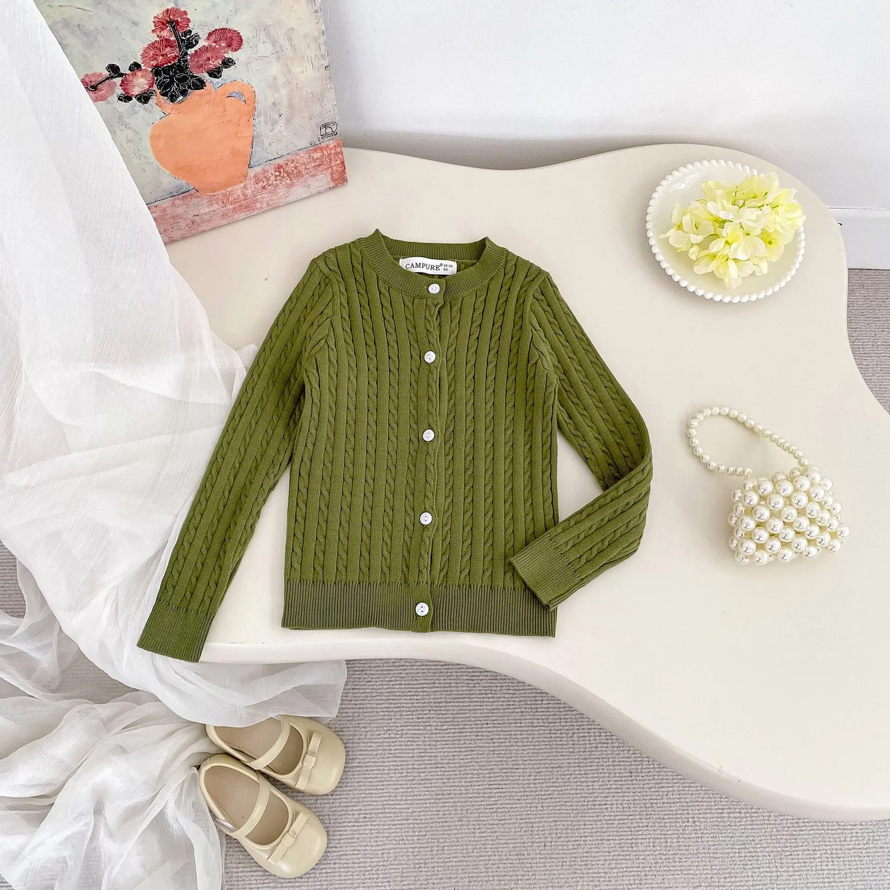 CozyBelle – Elegante e caldo – Cardigan lavorato a maglia con bottoni