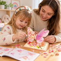 Thumbnail for BloomBook – Romantico e creativo – Libro floreale in 3D con rose e farfalle