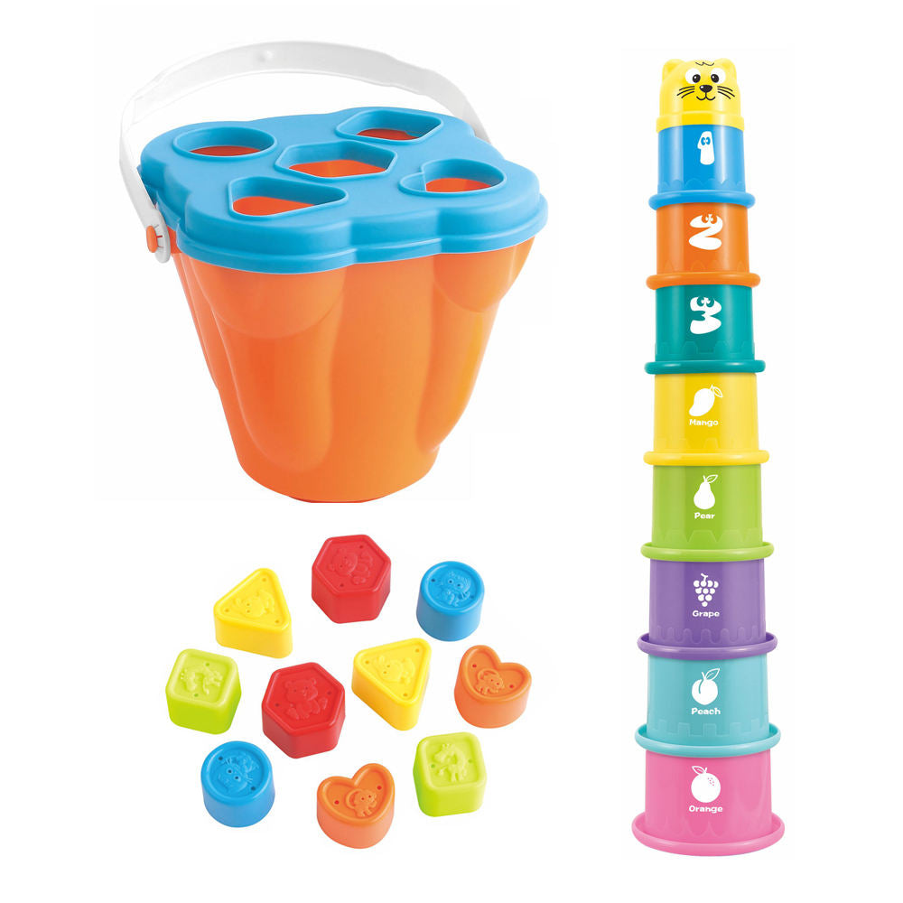 SmartSort – Motricità e apprendimento – Bicchieri impilabili con gioco di smistamento delle forme