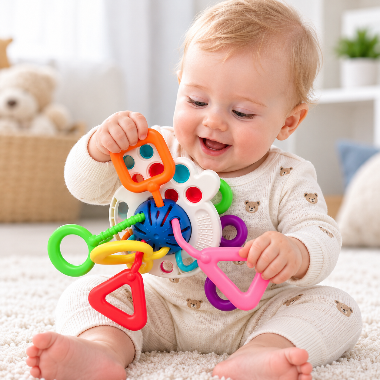 UfoToy™ - Cresci e gioca! - Giocattolo sensoriale con cordini in silicone