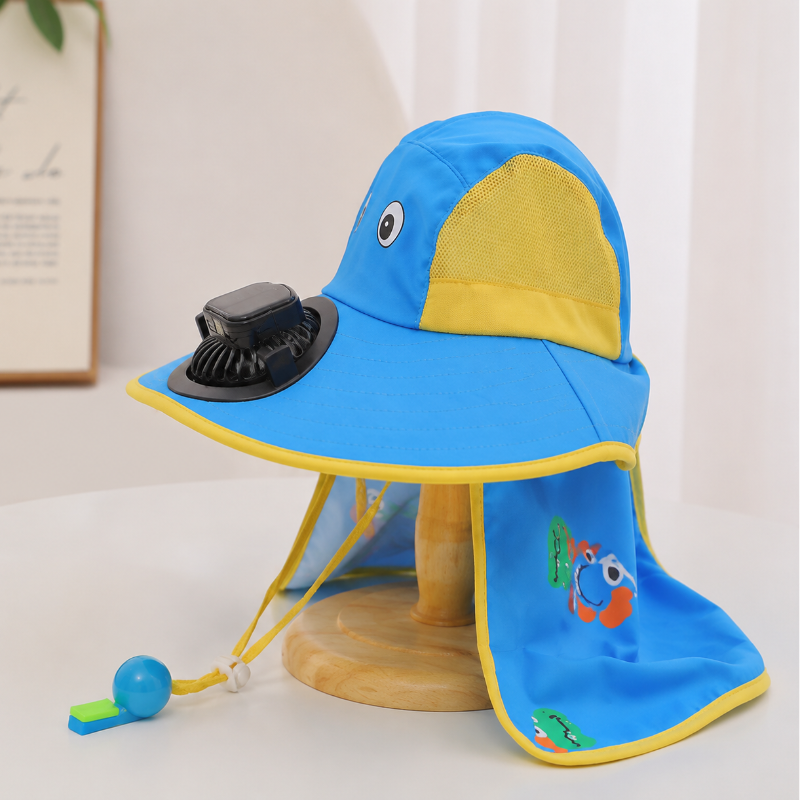 HappyShade – Protezione solare e raffreddamento – Cappellino estivo per bambini con ventilatore