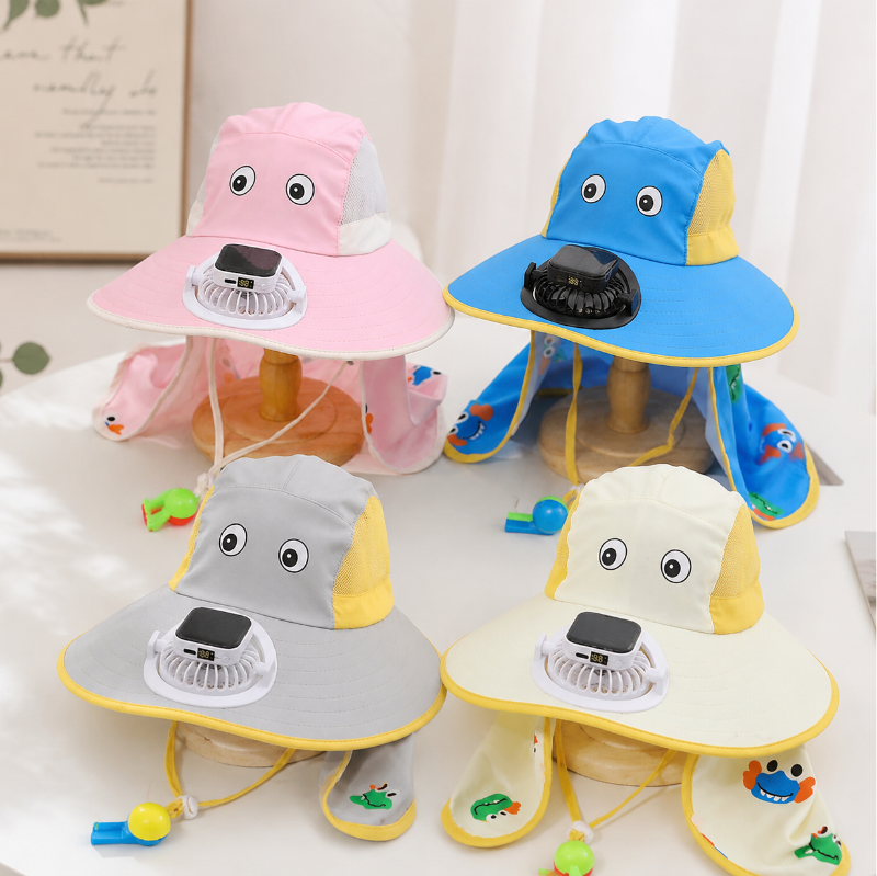 HappyShade – Protezione solare e raffreddamento – Cappellino estivo per bambini con ventilatore
