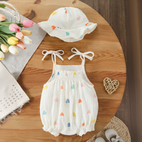 Thumbnail for LittleBlossom – Comfort estivo ed eleganza – Body con cappellino per neonati