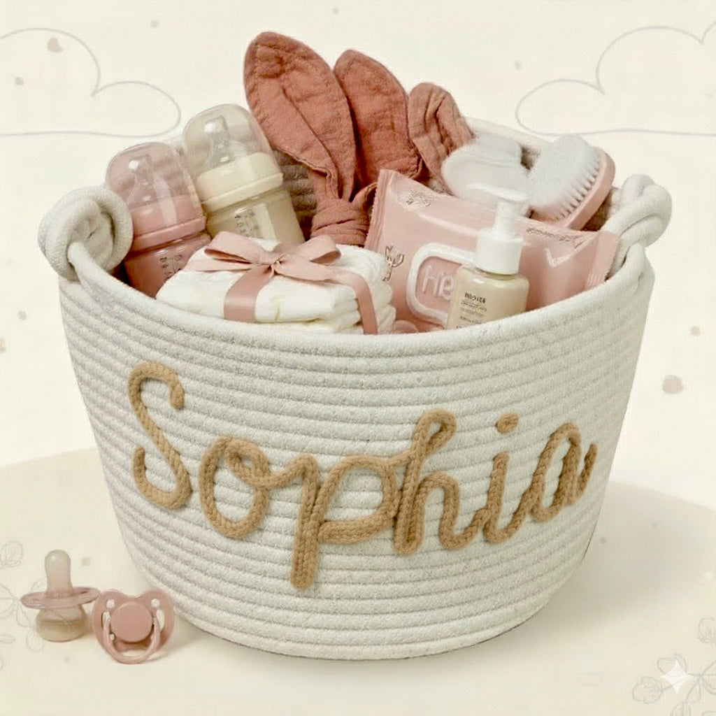 CuddleBasket – Carino e personale – Cestino per pannolini personalizzato
