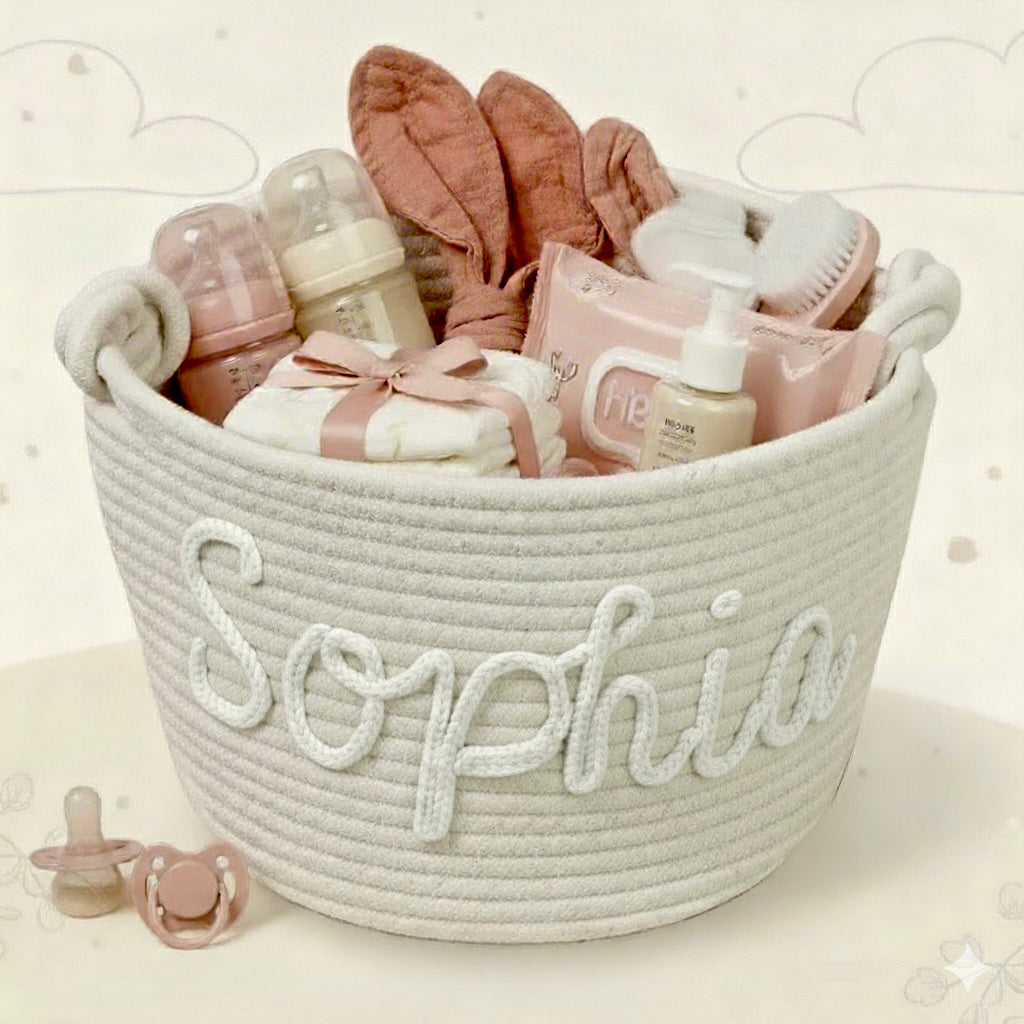 CuddleBasket – Carino e personale – Cestino per pannolini personalizzato